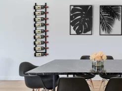 Wijnfleshouder Voor 9 Flessen - L19 X H92 Cm - Metaal - Zwart - Routal-OZAIA Online