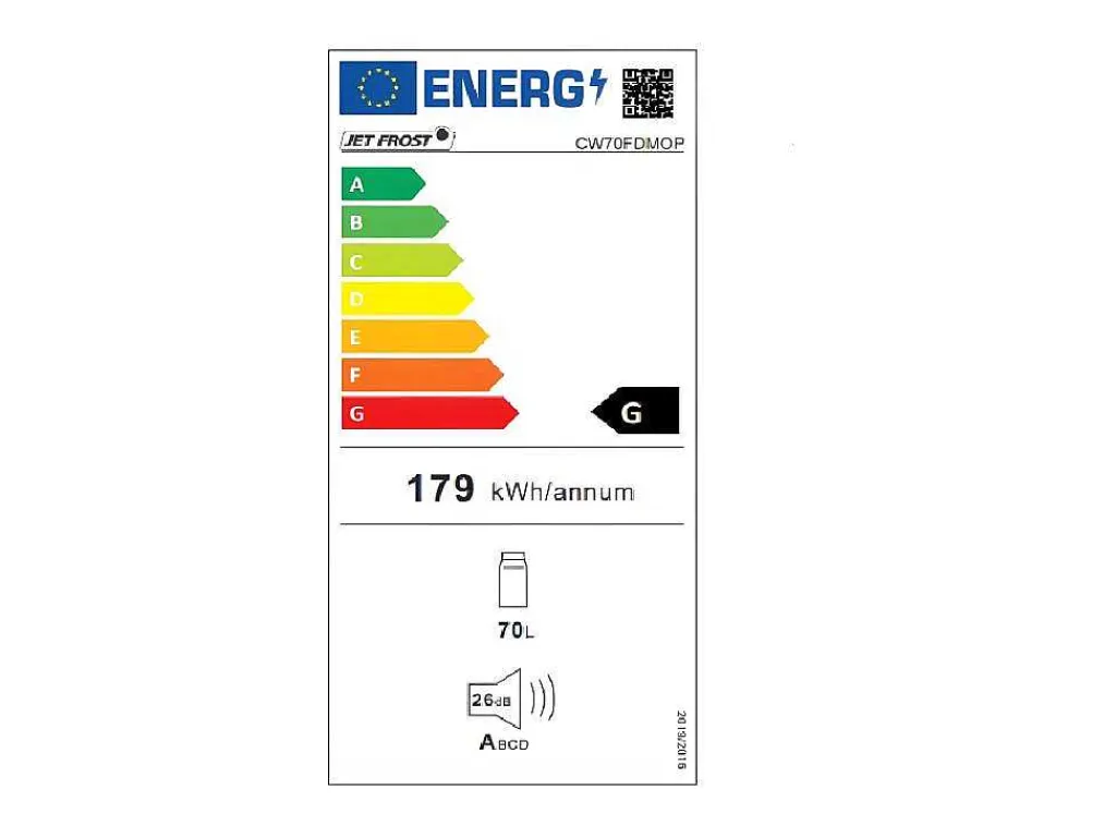 Wijnkast - 28 Flessen - Thermo-Elektrisch - Binnenverlichting - 2 Bewaarniveaus-JETFROST Outlet