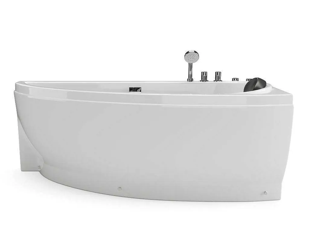 Wit Asymmetrisch Bubbelbad - 1 Plaats - 160 X 75 Cm - Hoek Rechts - Tabana-Shower & Design New