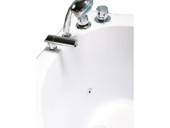 Wit Bubbelbad 180 X 96 Cm Met Frontglas 9 Jets Jasmine-ELITESHOPPING