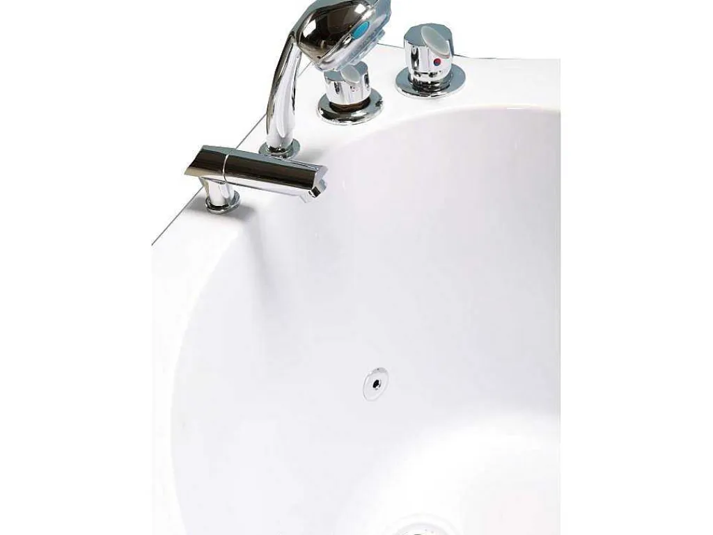 Wit Bubbelbad 180 X 96 Cm Met Frontglas 9 Jets Jasmine-ELITESHOPPING