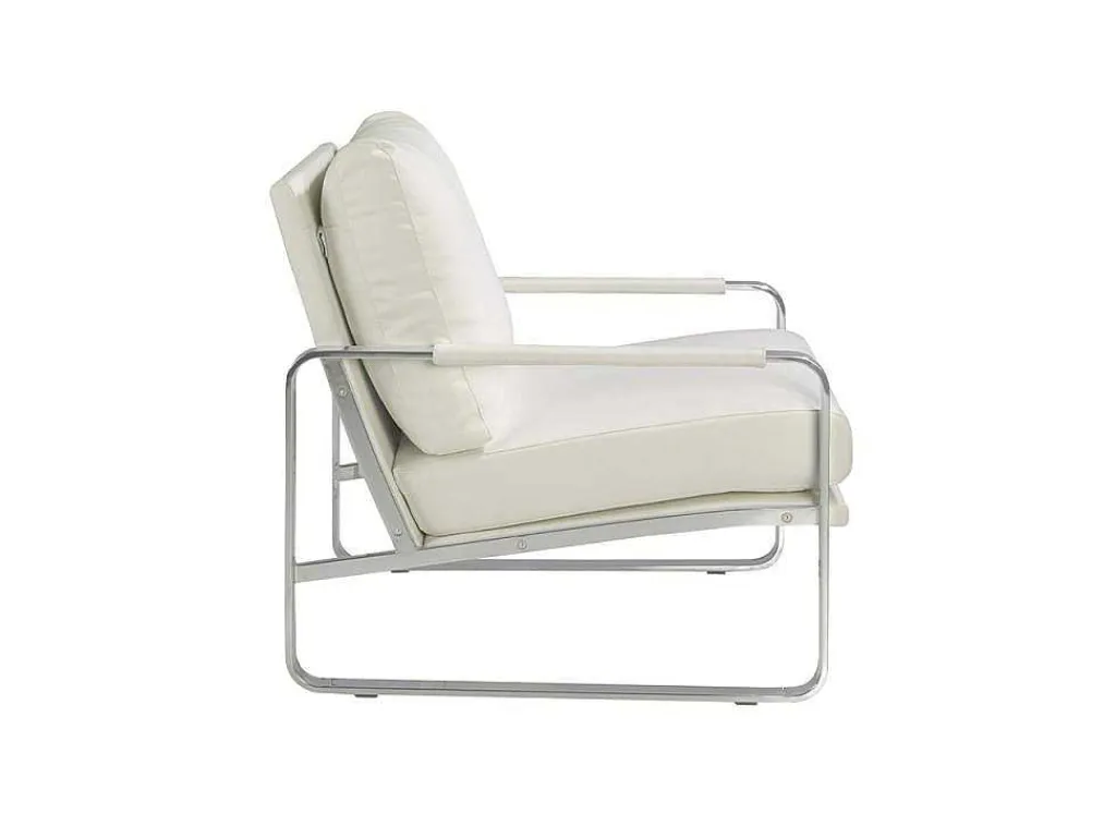 Witte Eco-Lederen Gestoffeerde Fauteuil 5026-Angel Cerda Outlet