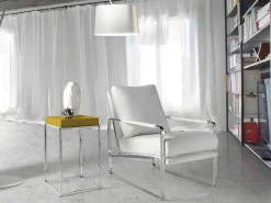 Witte Eco-Lederen Gestoffeerde Fauteuil 5026-Angel Cerda Outlet