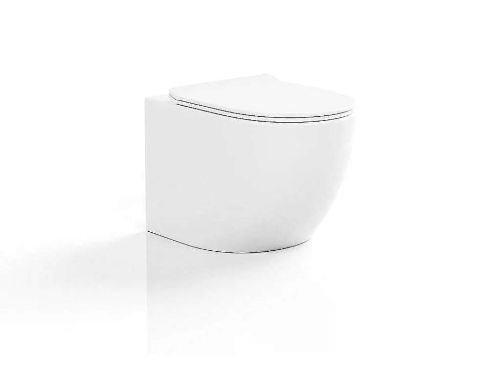 Witte Hang-Wc Van Keramiek Zonder Rand - Javoine-Vente-unique