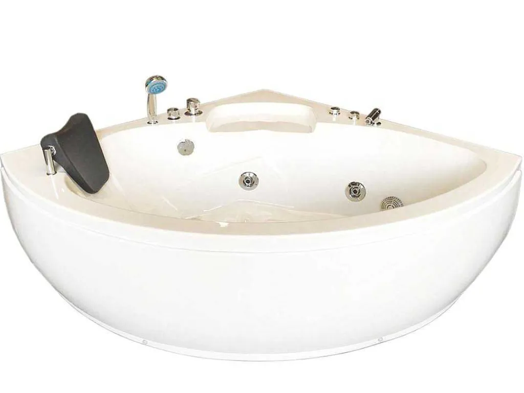 Witte Hottub 135 X 135 Cm Voor 2 Personen 9 Jets Briony-ELITESHOPPING Outlet