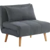 Xl Eenpersoons-Slaapbank Chila Van Stof - Grijs-Vente-unique New