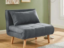 Xl Eenpersoons-Slaapbank Chila Van Stof - Grijs-Vente-unique New