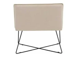 X-Lounge Fauteuil Velours Offwhite.-Vente-unique Best
