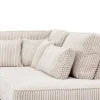 Xxl Hoekbank Van Beige Ribfluweel Tessio Van Maison Cephy-Maison Céphy Outlet