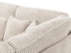Xxl Hoekbank Van Beige Ribfluweel Tessio Van Maison Cephy-Maison Céphy Outlet