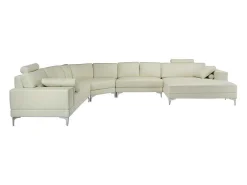 Xxl Zevenzitsbank Hoogwaardig Leer Donatello Ii - Ivoor - Hoek Rechts-LINEA SOFA Discount