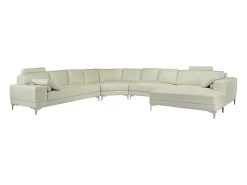 Xxl Zevenzitsbank Hoogwaardig Leer Donatello Ii - Ivoor - Hoek Rechts-LINEA SOFA Discount