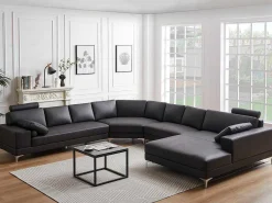 Xxl Zevenzitsbank Hoogwaardig Leer Donatello Ii - Bruin - Hoek Rechts-LINEA SOFA Best