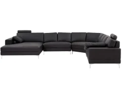 Xxl Zevenzitsbank Hoogwaardig Leer Donatello Ii - Bruin - Hoek Links-LINEA SOFA Outlet