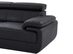 Xxl Zevenzitsbank Van Leer Elevanto - Zwart - Hoek Rechts-Vente-unique Discount