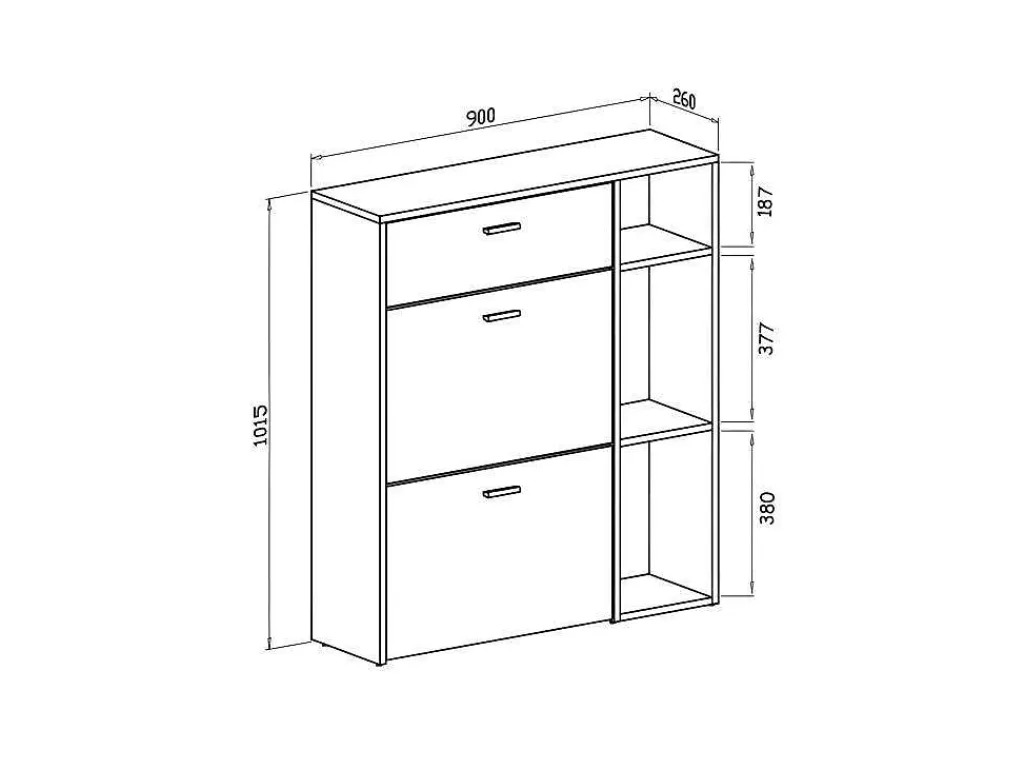 Zapatero Furniture, Windmodel, 90X26X101.5Cm, Tegroep Hall En Hall, Grijs En Eiken, Moderne Stijl-Skraut Home Best