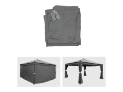 Zijwand Voor Pergola Calpe Iii, Grijs-Vente-unique Clearance
