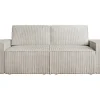 Zitbank 2 Plaatsen Beige Ribfluweel Amelia-Vente-unique Hot