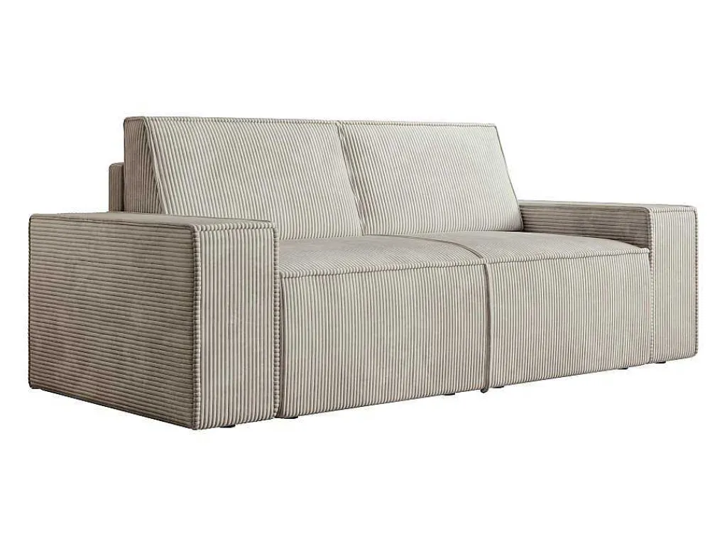 Zitbank 2 Plaatsen Beige Ribfluweel Amelia-Vente-unique Hot