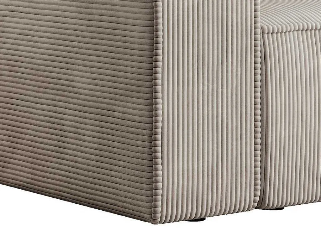Zitbank 2 Plaatsen Beige Ribfluweel Amelia-Vente-unique Hot