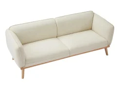 Zitbank Met 3 Plaatsen En Bekleding In Beige Textuurstof Fanira-Vente-unique Outlet