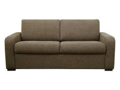 3-Zits Express Slaapbank Van Olijfgroene Stof - Matras 14 Cm - Bevis-Vente-unique Sale