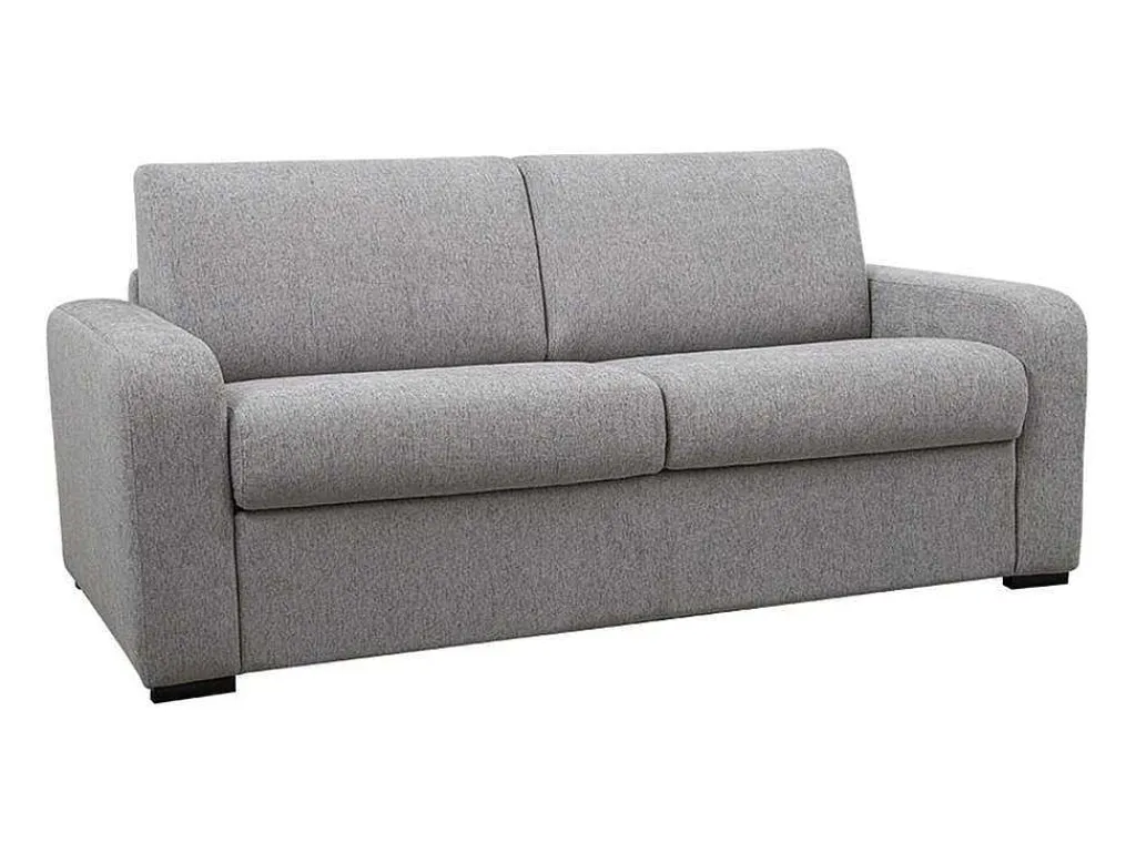 3-Zits Express Slaapbank Van Grijze Stof - Matras 18 Cm - Bevis-Vente-unique New