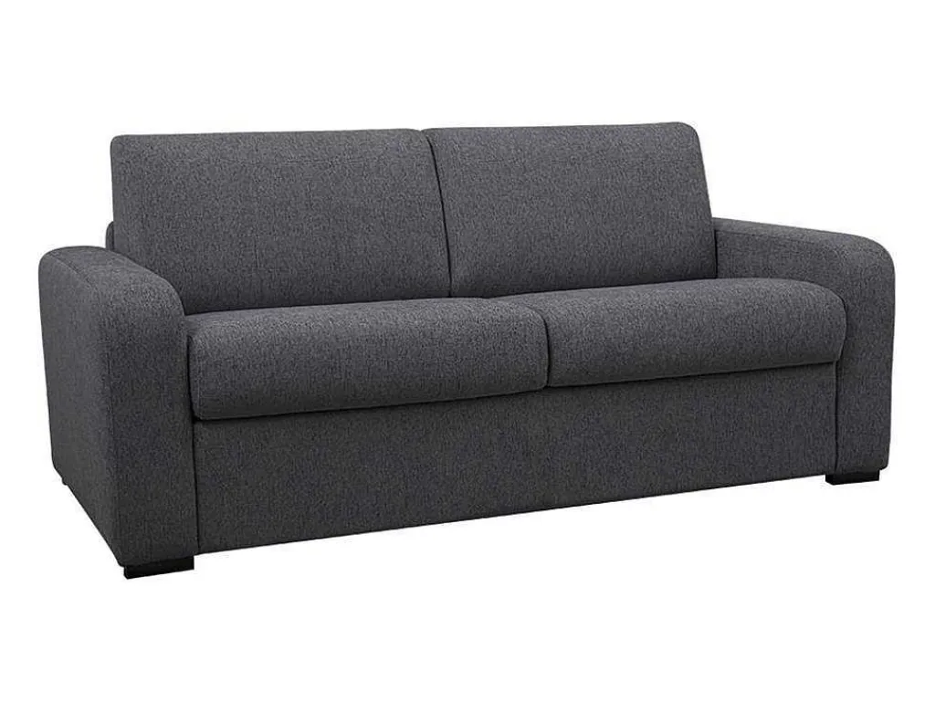 3-Zits Express Slaapbank Van Antraciete Stof - Matras 18 Cm - Bevis-Vente-unique Sale