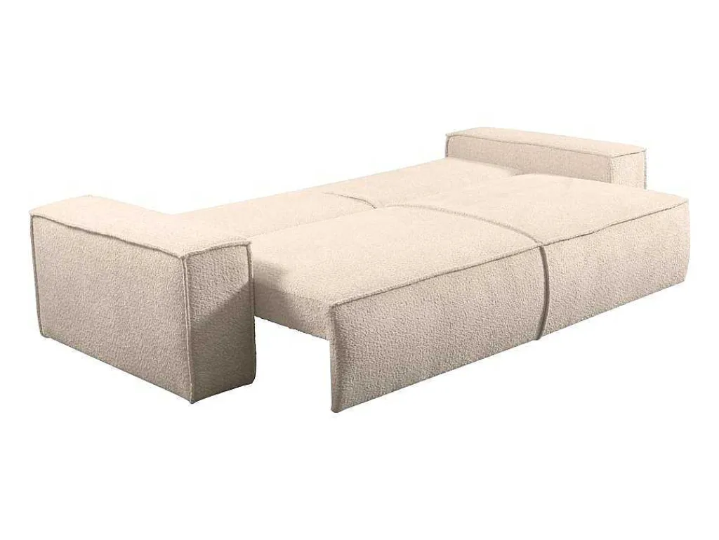 3-Zits Slaapbank Van Teddy Stof - Beige - Amelia Van Pascal Morabito-Vente-unique Outlet
