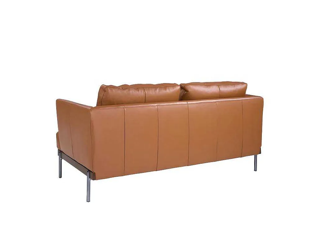 2-Zitsbank Bekleed In Bruin Leder 6170-Angel Cerda New