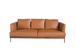 3-Zitsbank Bekleed In Bruin Leer 6171-Angel Cerda Best