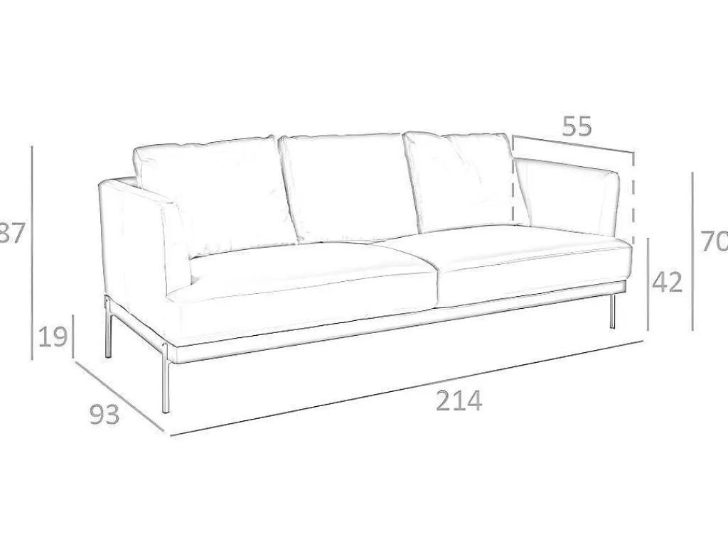 3-Zitsbank Bekleed In Bruin Leer 6171-Angel Cerda Best