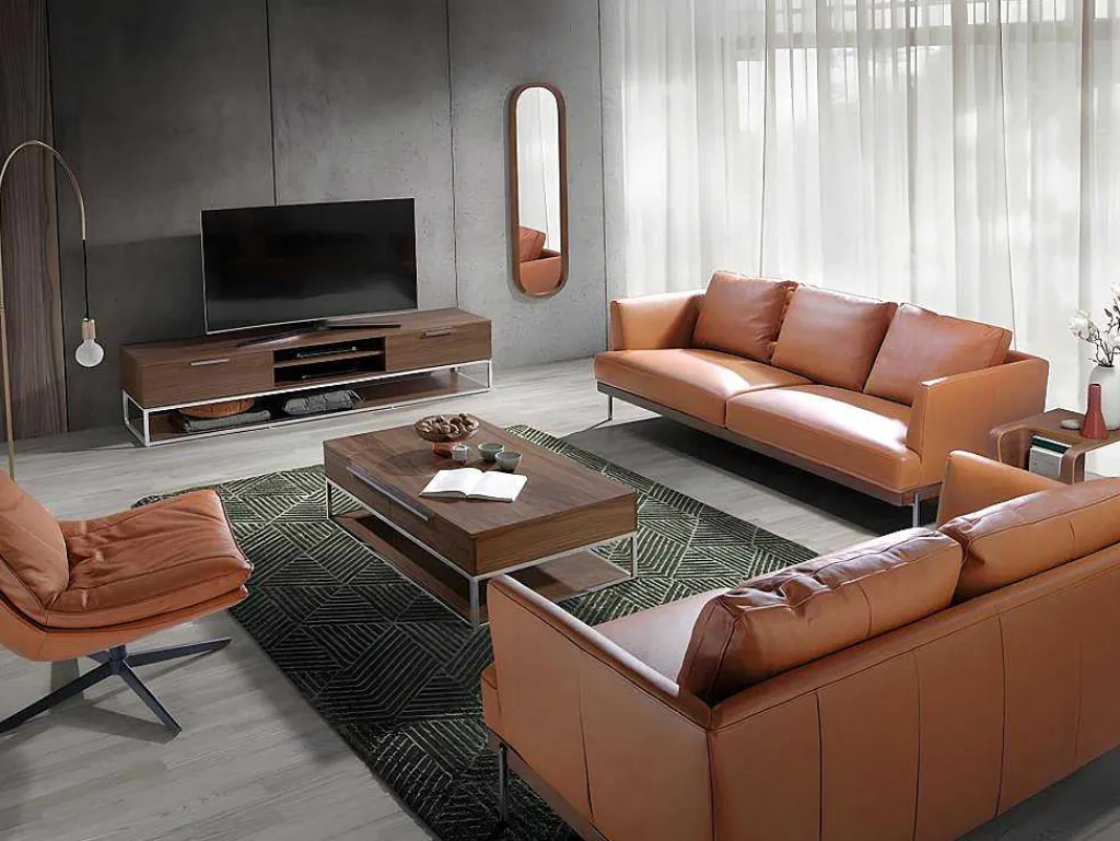 3-Zitsbank Bekleed In Bruin Leer 6171-Angel Cerda Best