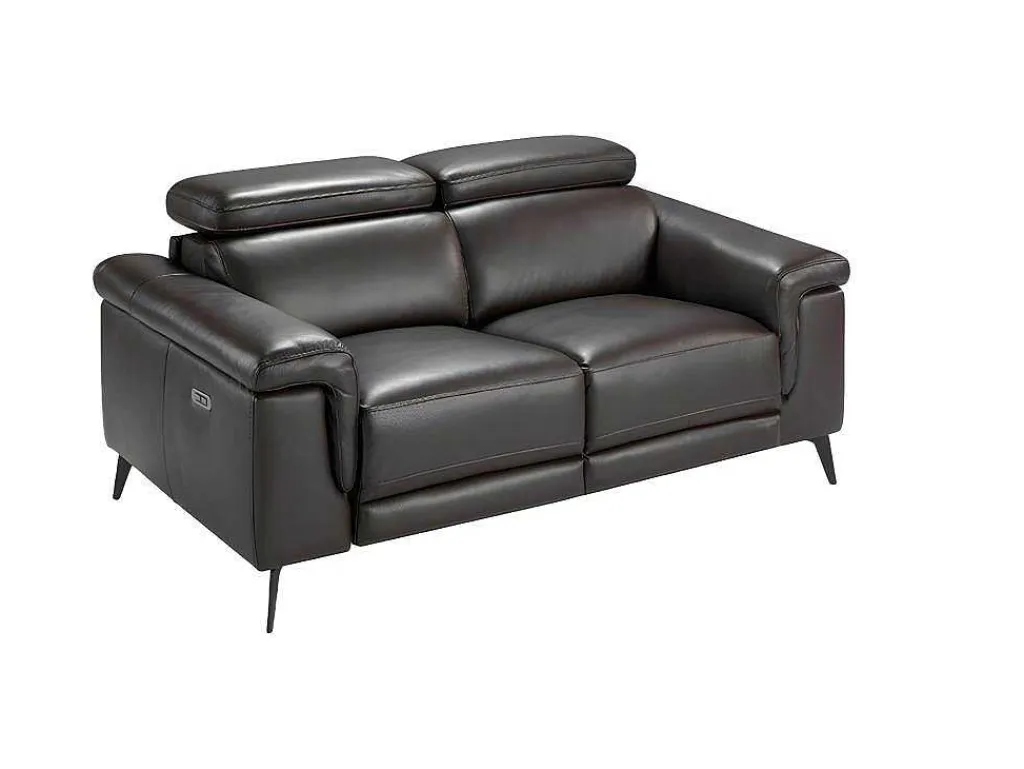 2-Zitsbank Bruin Leer Relaxmechanismen 6050-Angel Cerda