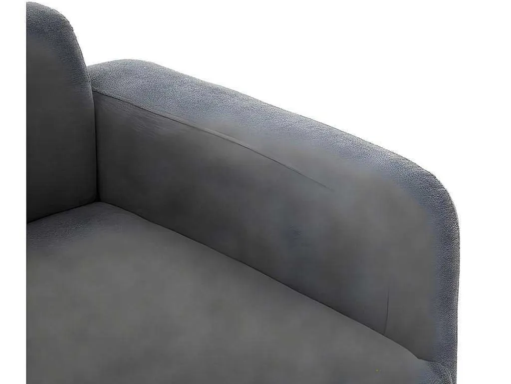 3-Zitsbank In Chenille-Stof Met 2 Kussens - Slaaphoogte 211 Cm - Grijs-ModernLuxe Clearance