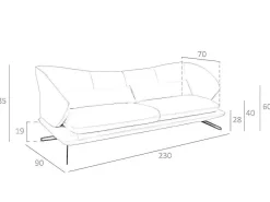 3-Zitsbank In Taupe Grijs Rundleder 6146-Angel Cerda Online