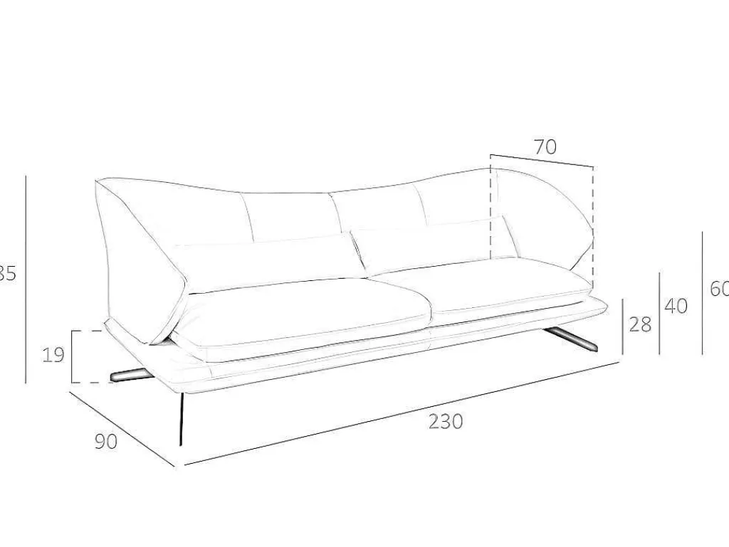 3-Zitsbank In Taupe Grijs Rundleder 6146-Angel Cerda Online