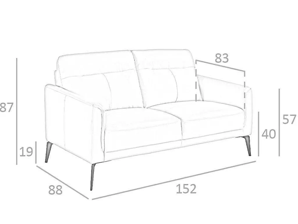 2-Zitsbank In Taupe Rundleer 6137-Angel Cerda Best