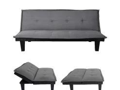 3-Zitsbank Mcw-C87, Textiel, Donkergrijs-Vente-unique Outlet