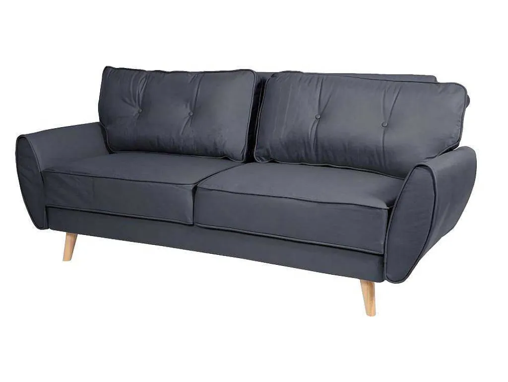 3-Zitsbank Mcw-J19, Stof/Textiel Antraciet-Vente-unique Discount