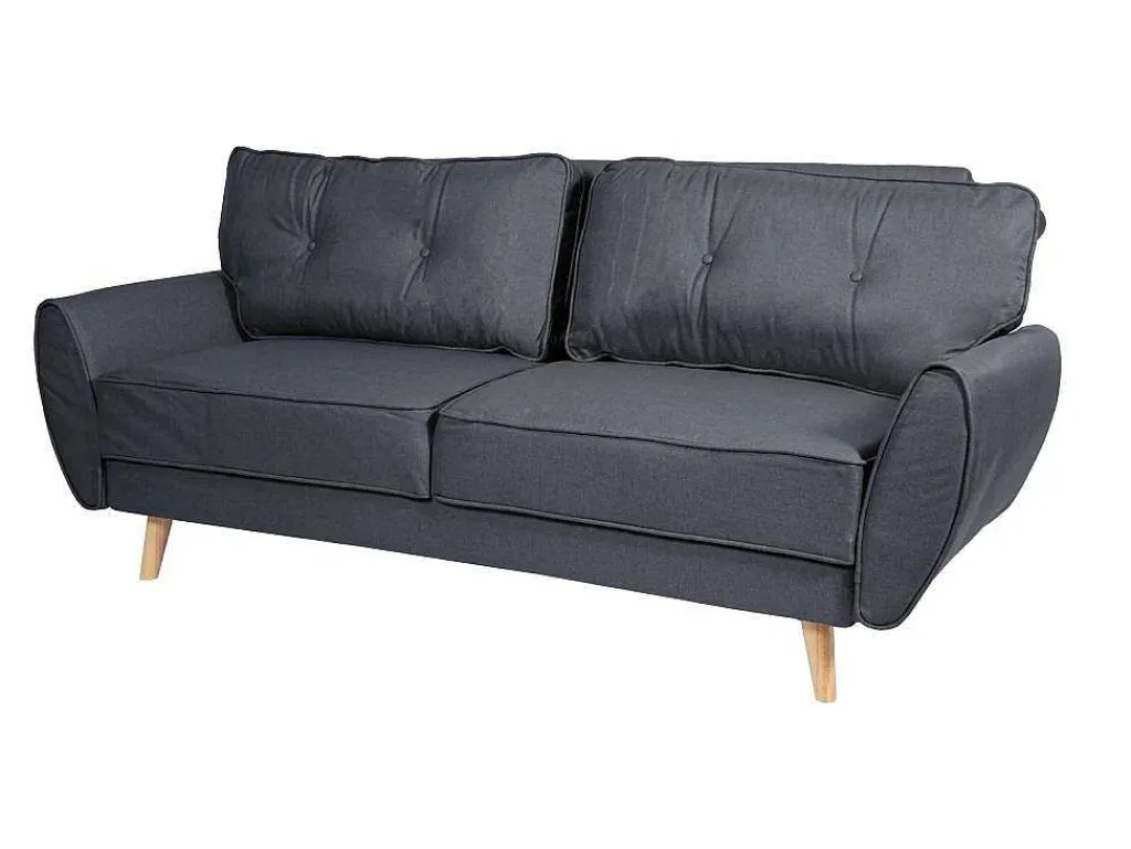 3-Zitsbank Mcw-J19, Stof/Textiel Antraciet-Vente-unique Discount