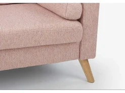 2-Zitsbank Van Stof Met Woleffect Tatum - Poederrose-Vente-unique Outlet