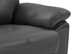 3-Zits-Relaxbank Van Grijs Leer Vineta-Vente-unique