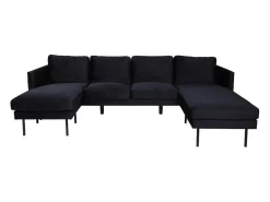 Zoom Bank Ubank Velours Zwart.-Vente-unique New