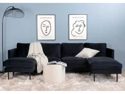 Zoom Bank Ubank Velours Zwart.-Vente-unique New