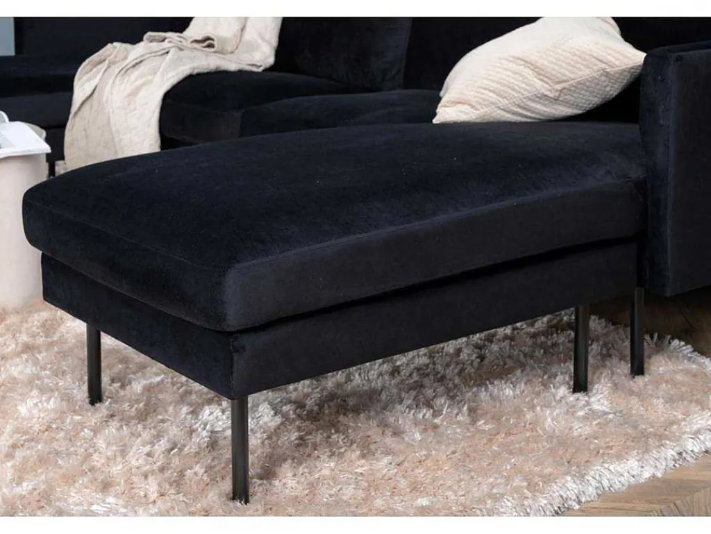 Zoom Bank Ubank Velours Zwart.-Vente-unique New
