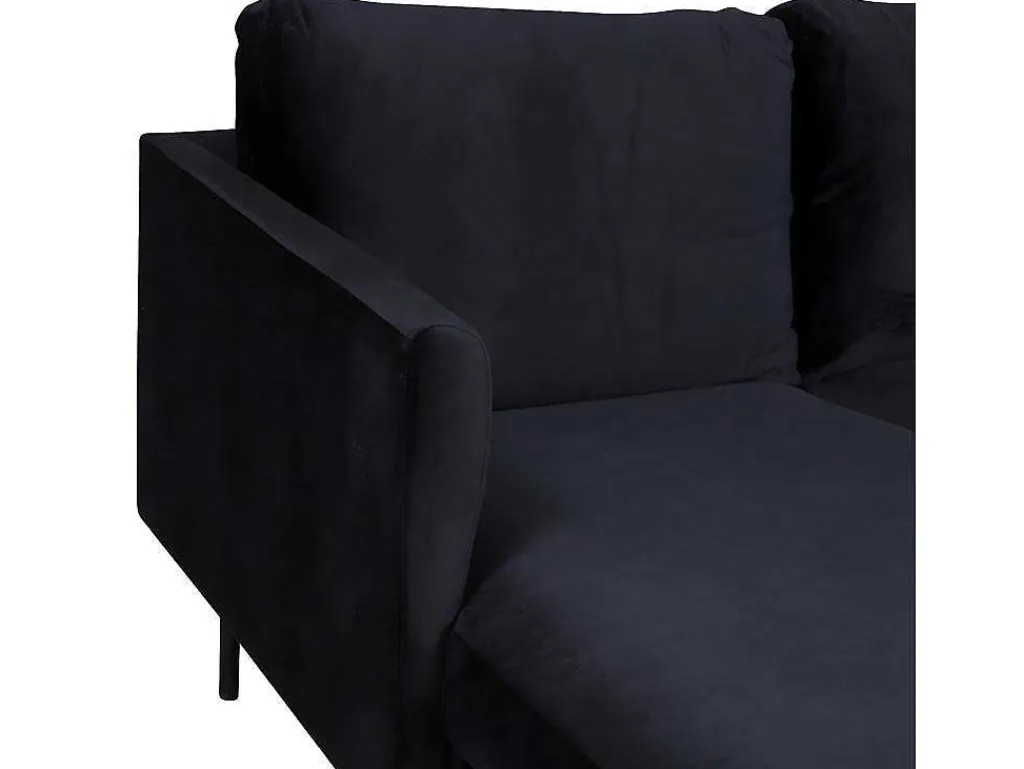 Zoom Bank Ubank Velours Zwart.-Vente-unique New