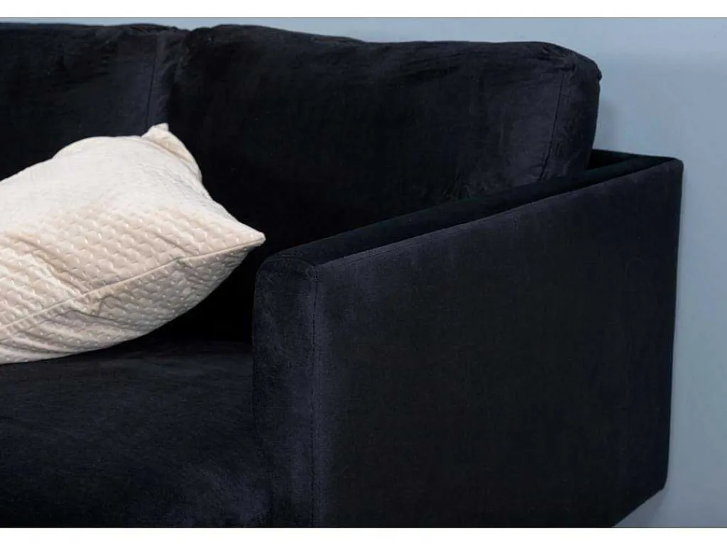 Zoom Bank Ubank Velours Zwart.-Vente-unique New