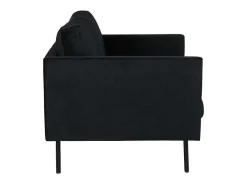 Zoom Fauteuil Velours Zwart.-Vente-unique Sale