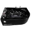 Zwart Bubbelbad 170 X 115 Cm 15 Jets Voor 2 Personen Black Tulip-ELITESHOPPING New